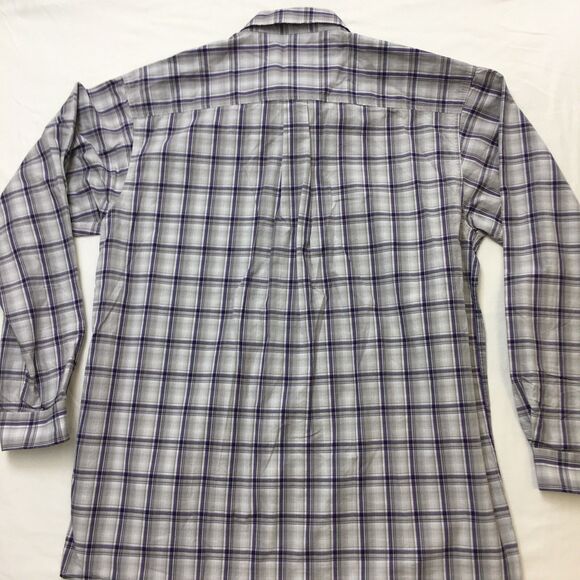 CINCH Shirt Mens XL Violet Gray Plaid Western Long Sleeve Flip Cuff Cowboy - Picture 8 of 16